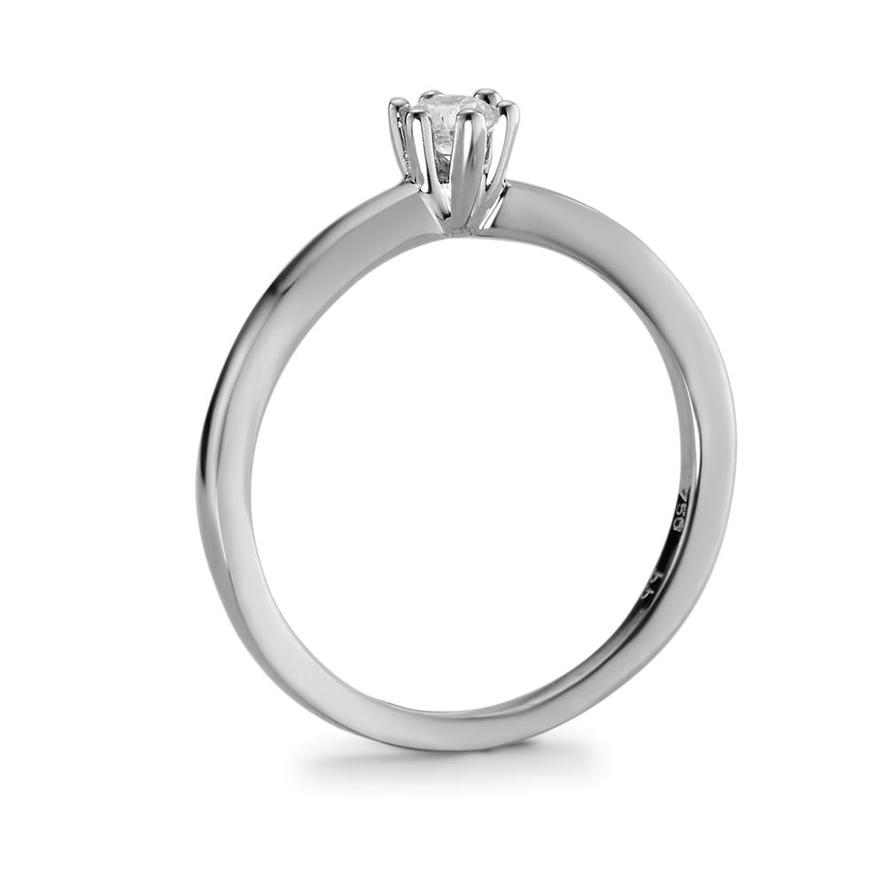 Solitär Ring 950 Platin Diamant 0.15 ct, w-si
