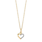 Anhänger 750/18 K Gelbgold Zirkonia 10 Steine Herz Ø8.5 mm
