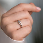 Fingerring 375/9 K Weissgold Zirkonia