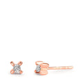 Ohrstecker 750/18 K Rotgold Diamant 0.01 ct, 2 Steine, w-si Ø3.5 mm