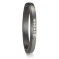 Partnerring 999 Tantal, 950 Platin Diamant 0.035 ct, 5 Steine, w-si