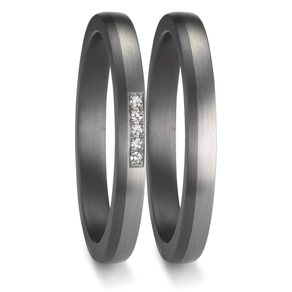Partnerring 999 Tantal, 950 Platin