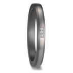 Partnerring 999 Tantal, 950 Platin Diamant 0.01 ct, 3 Steine, w-si