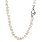 Collier 750/18 K Weissgold Süsswasserzuchtperlen weiss, 5.5 mm 46 cm