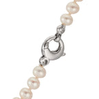 Collier 750/18 K Weissgold Süsswasserzuchtperlen weiss, 5.5 mm 46 cm