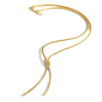Collier Silber gelb vergoldet Knoten 50 cm