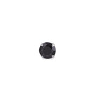 Ohrstecker 1 Stk Silber Zirkonia schwarz Ø7 mm
