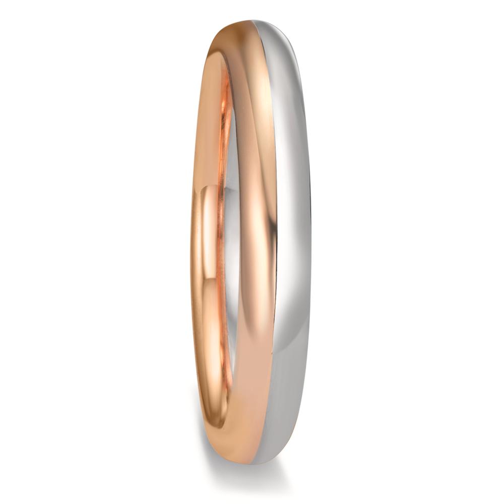 Partnerring 750/18 K Weissgold, 750/18 K Rosegold