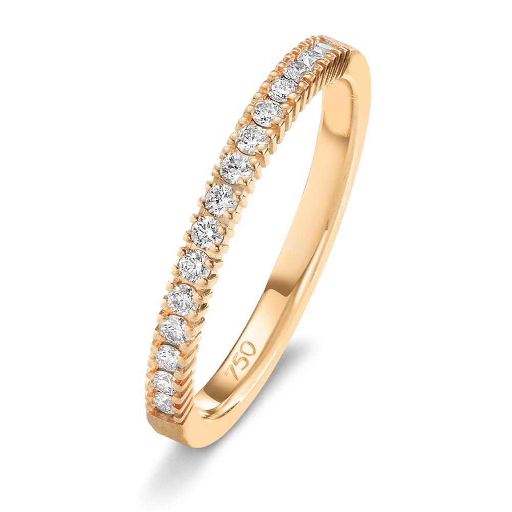 Partnerring 750/18 K Rosegold Diamant 0.225 ct, 15 Steine, w-si