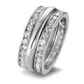Ringset 750/18 K Weissgold Zirkonia
