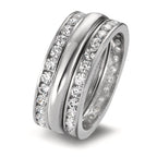 Ringset 750/18 K Weissgold Zirkonia