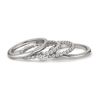 Ringset 4-teilig mit Zirkonia