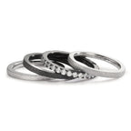 Ringset 4-teilig mit Zirkonia