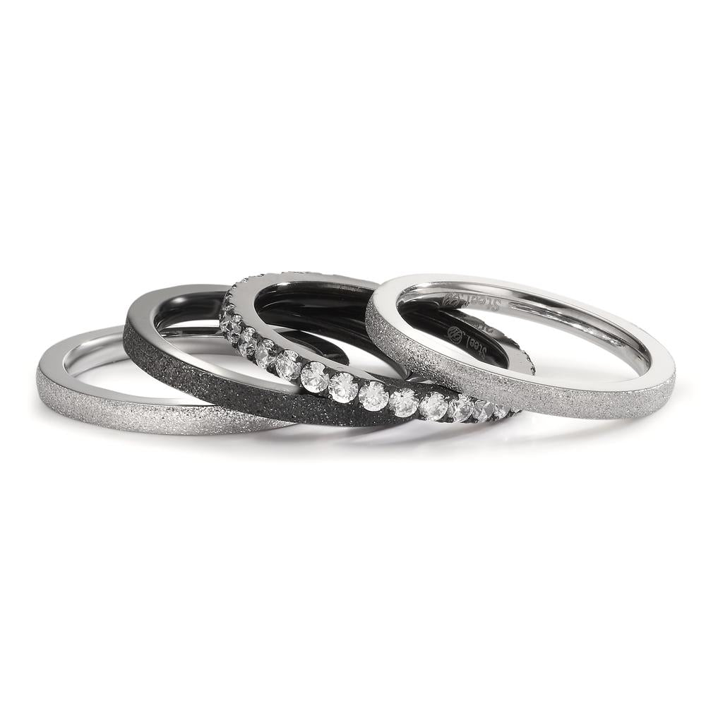 Ringset 4-teilig mit Zirkonia