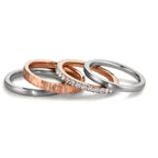 Ringset 4-teilig mit Zirkonia