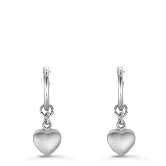 Creole mit Einhänger Silber Herz