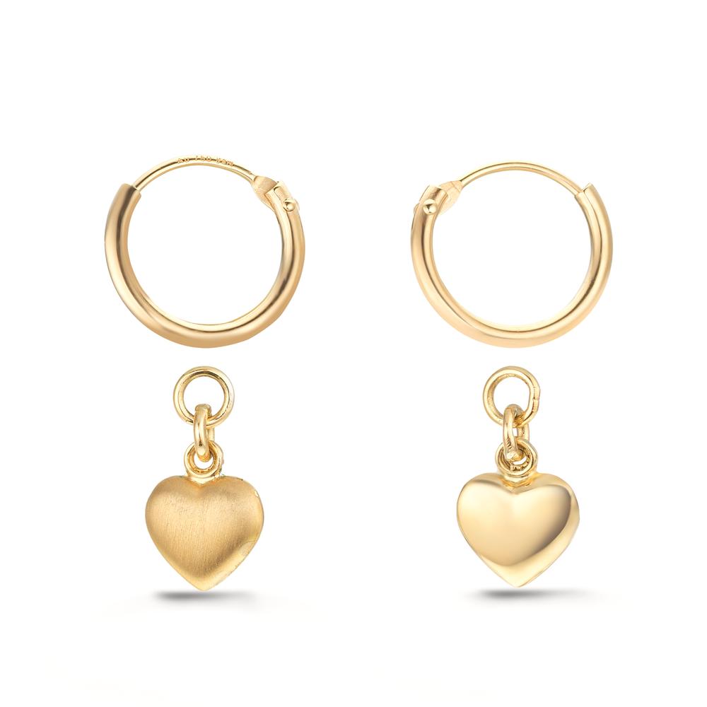 Creole mit Einhänger 750/18 K Gelbgold Herz