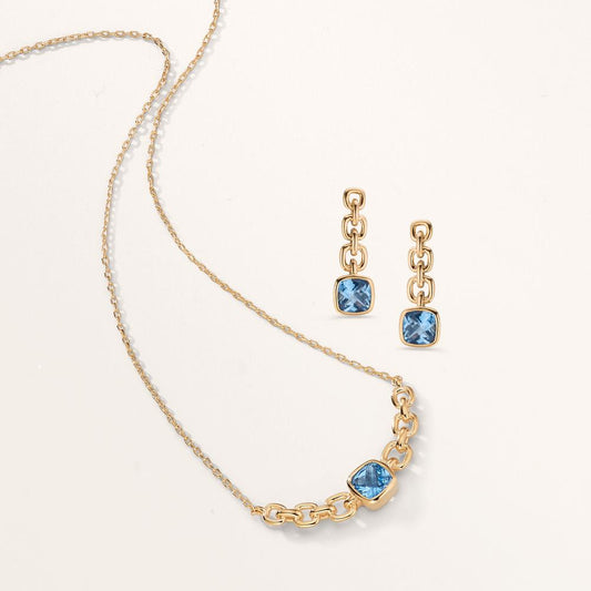 Collier Bronze Zirkonia vergoldet 40-45 cm verstellbar