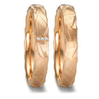Partnerring 750/18 K Rosegold Diamant 0.012 ct, 3 Steine, w-si