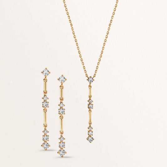 Y-Collier Bronze Zirkonia 40-45 cm verstellbar