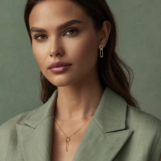 Collier Bronze Zirkonia 40-45 cm verstellbar