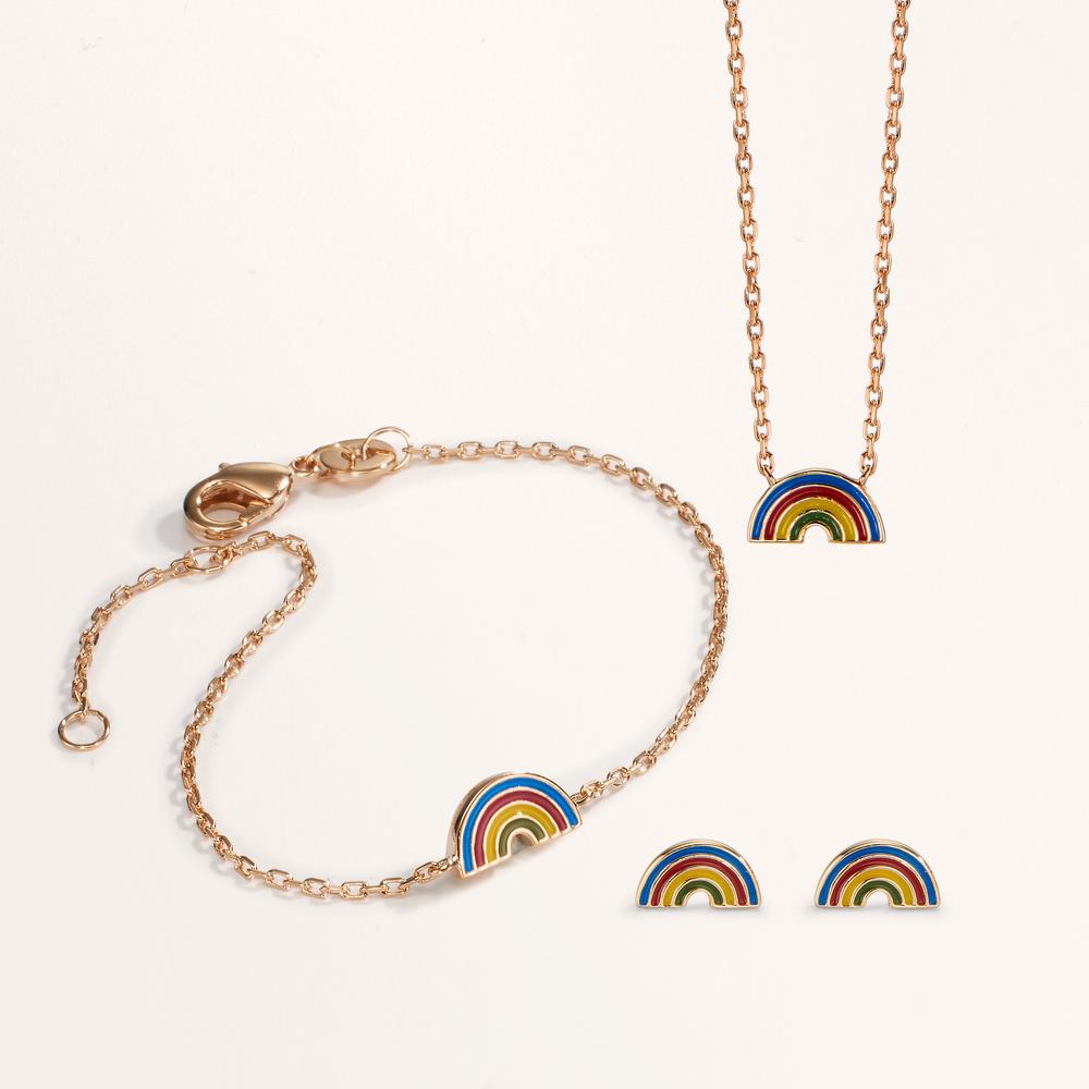 Ohrstecker Bronze lackiert Regenbogen