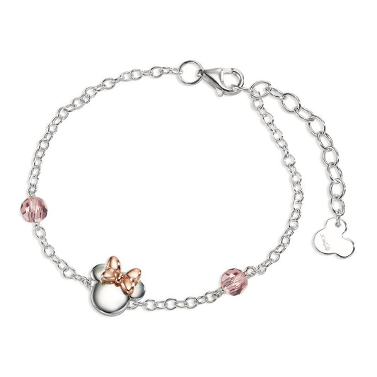 Armband Silber Zirkonia rosa, 2 Steine rosé bicolor 14-17 cm verstellbar