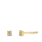 Ohrstecker 750/18 K Gelbgold Diamant 0.04 ct, 8 Steine, p1 Ø2.7 mm