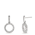 Ohrhänger 750/18 K Weissgold Diamanten 0.33 ct, w-si Ø12.5 mm