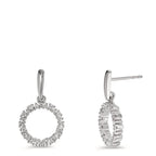 Ohrhänger 750/18 K Weissgold Diamanten 0.33 ct, w-si Ø12.5 mm