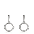 Ohrhänger 750/18 K Weissgold Diamanten 0.33 ct, w-si Ø12.5 mm