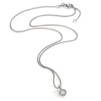 Collier 750/18 K Weissgold Diamanten 0.24 ct, w-si 40-42 cm verstellbar