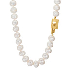 Collier Silber Süsswasserzuchtperlen 10-10.5 mm 52 cm
