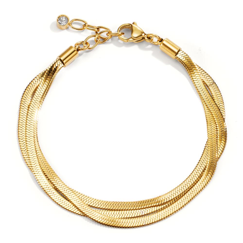 Armband Edelstahl gelb IP beschichtet 17.5-20.5 cm verstellbar