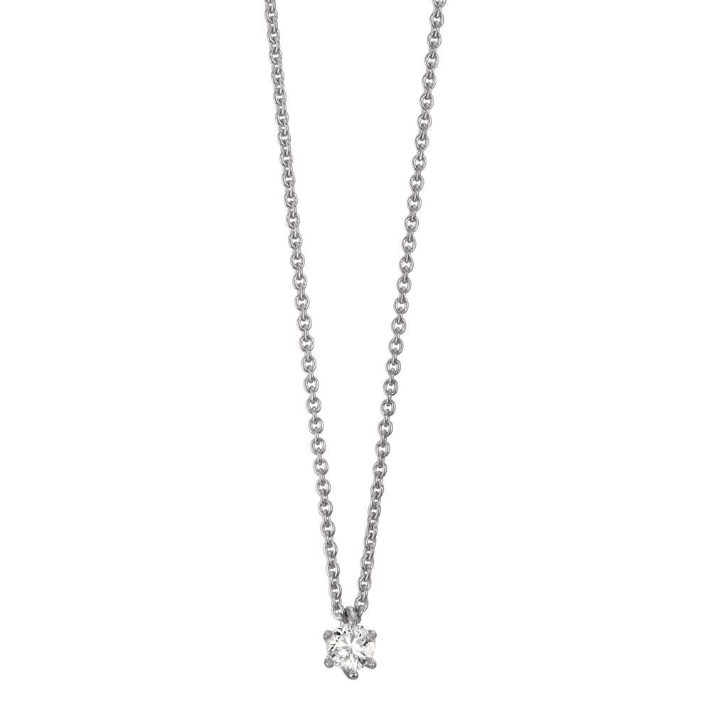 Collier 750/18 K Weissgold Diamant 0.15 ct, w-si 40-42 cm verstellbar