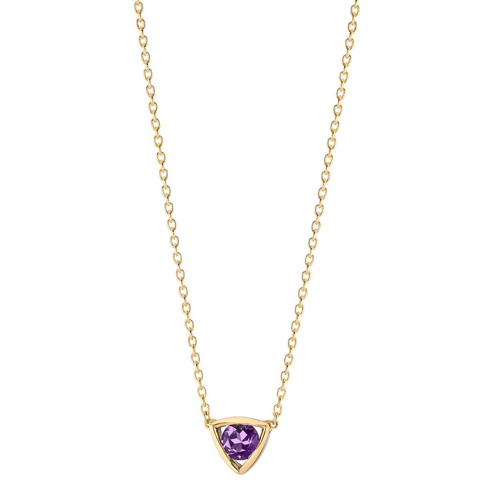 Collier 585/14 K Gelbgold Amethyst 0.11 ct 39-42 cm verstellbar