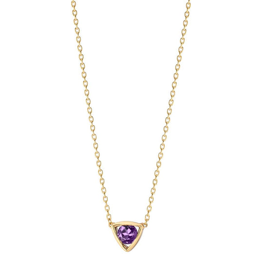 Collier 585/14 K Gelbgold Amethyst 0.11 ct 39-42 cm verstellbar