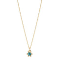 Collier 585/14 K Gelbgold London Blue Topas 0.13 ct 39-42 cm verstellbar