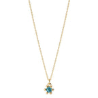 Collier 585/14 K Gelbgold London Blue Topas 0.13 ct 39-42 cm verstellbar