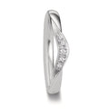 Partnerring 750/18 K Weissgold Diamant 0.045 ct, 5 Steine, tw-vsi