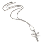Collier Edelstahl Kreuz 50 cm