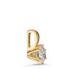 Anhänger 750/18 K Gelbgold Diamant Lab Grown 1 ct, w-si Ø6.5 mm