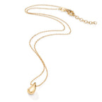 Collier Silber gelb vergoldet Tropfen 42-45 cm verstellbar