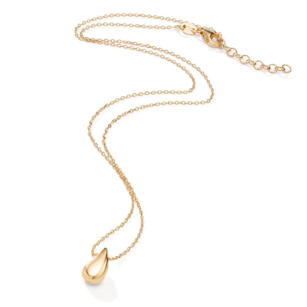 Collier Silber gelb vergoldet Tropfen 42-45 cm verstellbar
