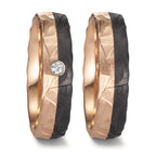 Partnerring 585/14 K Rosegold, Carbon