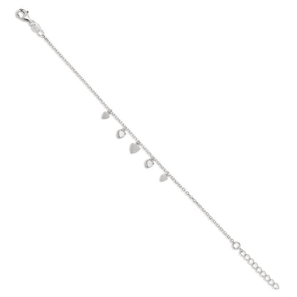 Armband Silber Zirkonia rhodiniert Perlmutt 16-19 cm verstellbar