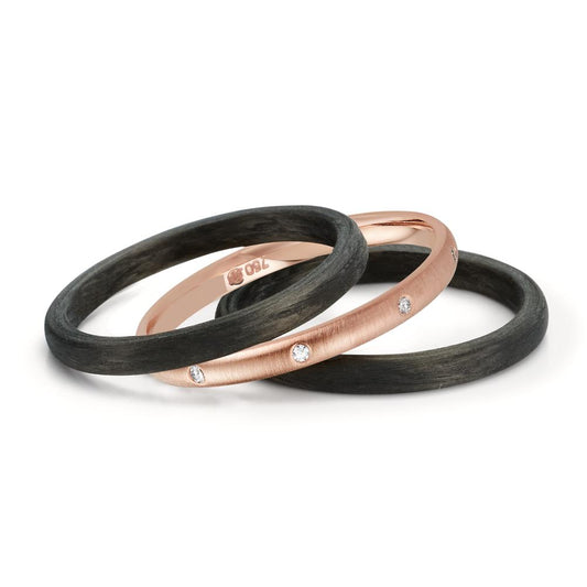 Ringset 3-teilig mit Diamant
