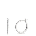 Klappcreolen 750/18 K Weissgold Diamant 0.185 ct, 50 Steine, w-si