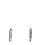Klappcreolen 750/18 K Weissgold Diamanten 0.13 ct, w-si