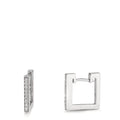 Klappcreolen 750/18 K Weissgold Diamanten 0.16 ct, w-si